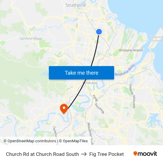 Church Rd at Church Road South to Fig Tree Pocket map