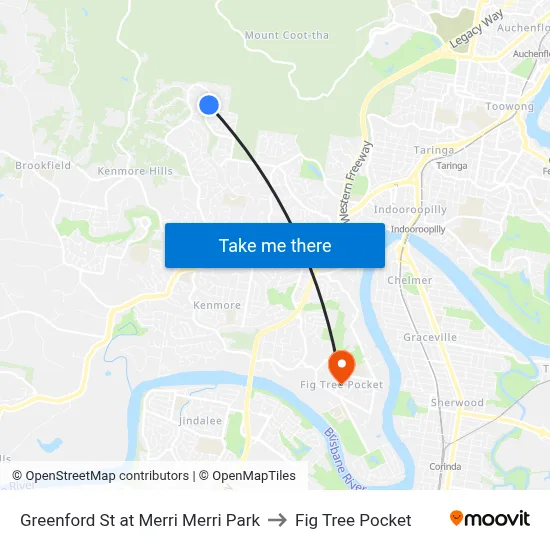 Greenford St at Merri Merri Park to Fig Tree Pocket map