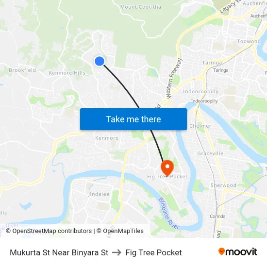 Mukurta St Near Binyara St to Fig Tree Pocket map