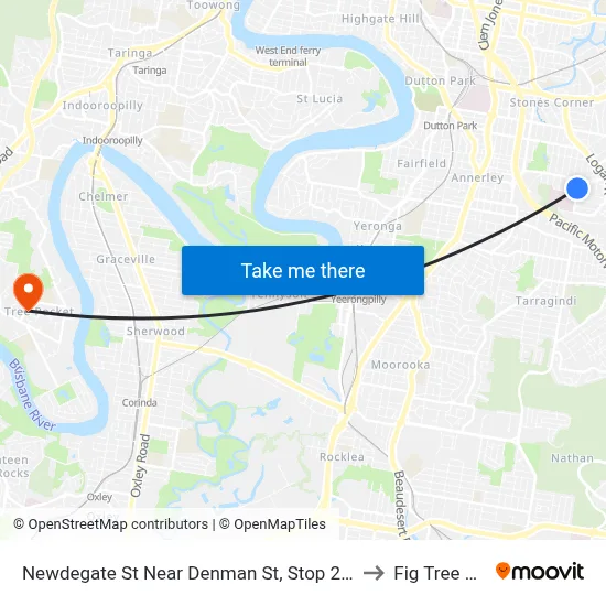 Newdegate St Near Denman St, Stop 22 - Temp Closure to Fig Tree Pocket map