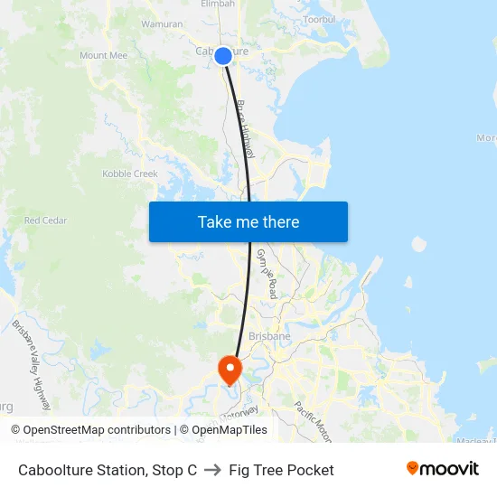 Caboolture Station, Stop C to Fig Tree Pocket map