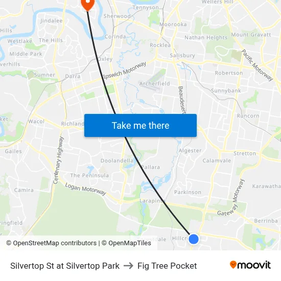 Silvertop St at Silvertop Park to Fig Tree Pocket map