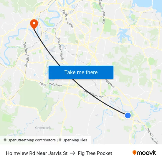 Holmview Rd Near Jarvis St to Fig Tree Pocket map