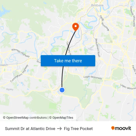 Summit Dr at Atlantic Drive to Fig Tree Pocket map
