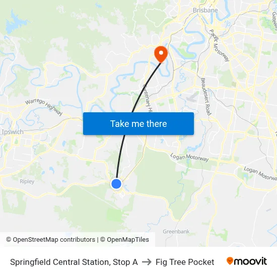 Springfield Central Station, Stop A to Fig Tree Pocket map