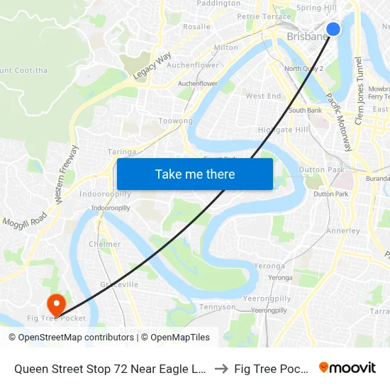 Queen Street Stop 72 Near Eagle Lane to Fig Tree Pocket map