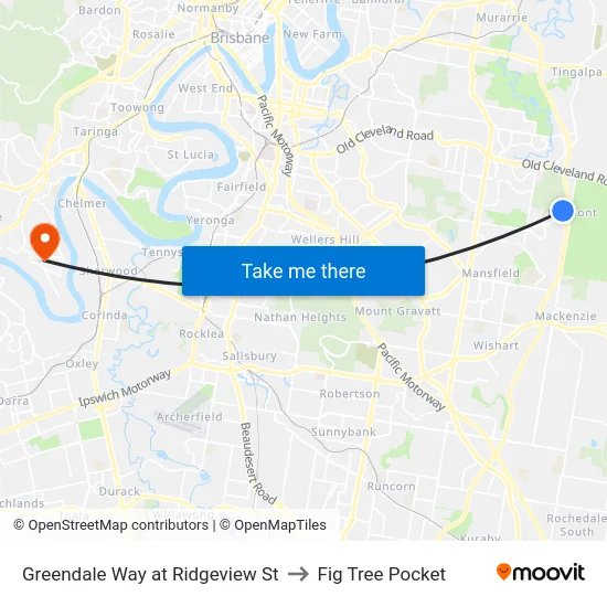 Greendale Way at Ridgeview St to Fig Tree Pocket map