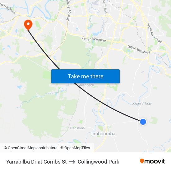 Yarrabilba Dr at Combs St to Collingwood Park map