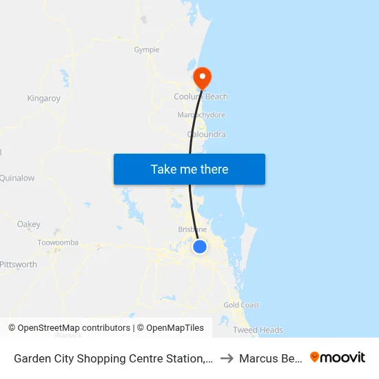 Garden City Shopping Centre Station, Stop D to Marcus Beach map