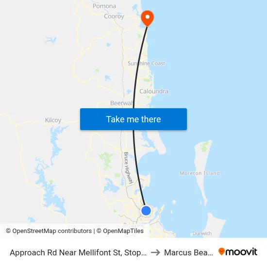 Approach Rd Near Mellifont St, Stop 31 to Marcus Beach map