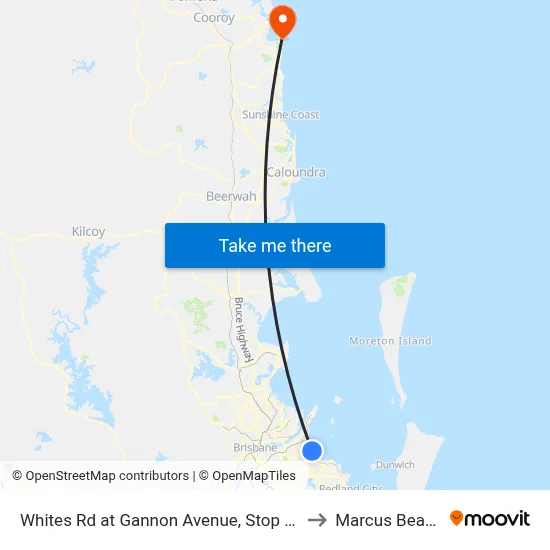 Whites Rd at Gannon Avenue, Stop 72 to Marcus Beach map