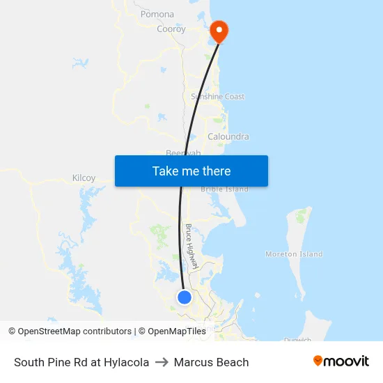 South Pine Rd at Hylacola to Marcus Beach map