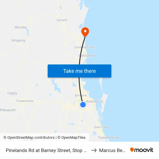 Pinelands Rd at Barney Street, Stop 70/71 to Marcus Beach map