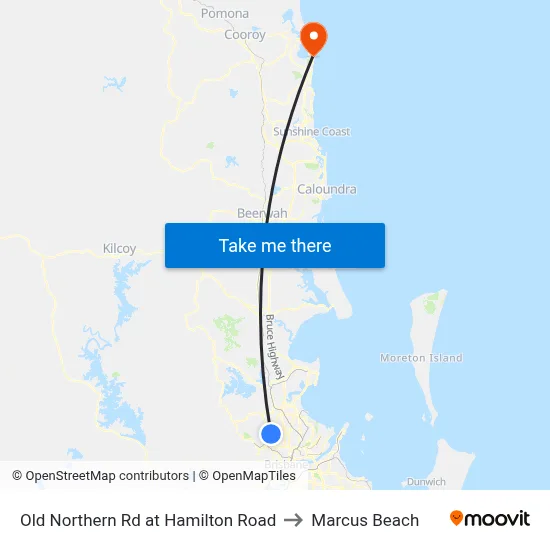 Old Northern Rd at Hamilton Road to Marcus Beach map