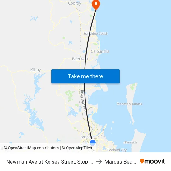 Newman Ave at Kelsey Street, Stop 35 to Marcus Beach map