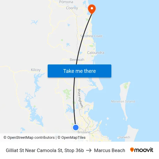 Gilliat St Near Camoola St, Stop 36b to Marcus Beach map