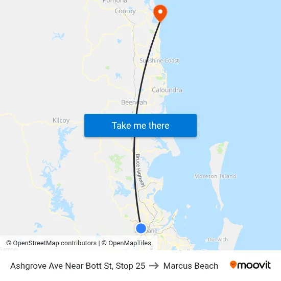 Ashgrove Ave Near Bott St, Stop 25 to Marcus Beach map