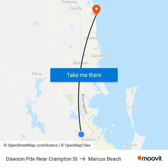 Dawson Pde Near Crampton St to Marcus Beach map