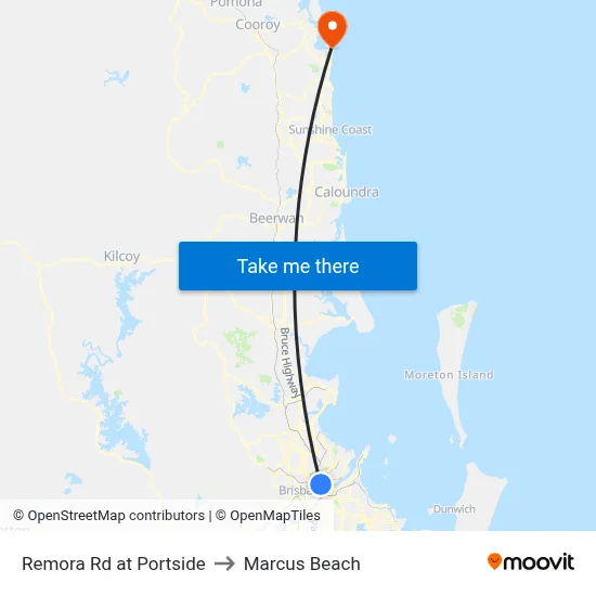 Remora Rd at Portside to Marcus Beach map