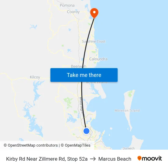 Kirby Rd Near Zillmere Rd, Stop 52a to Marcus Beach map
