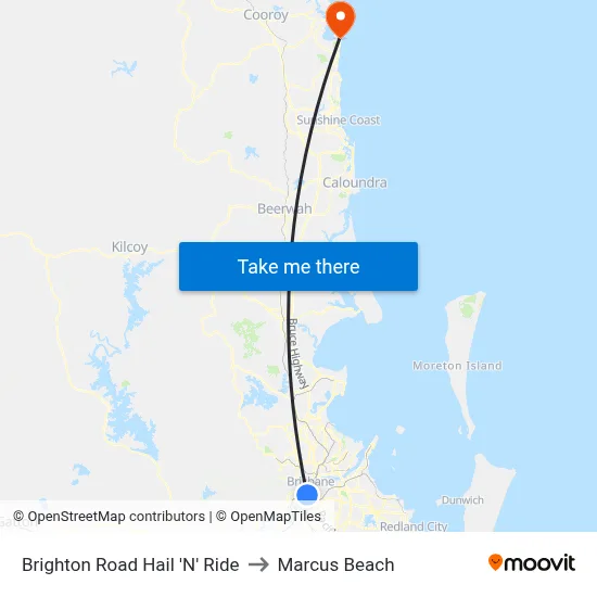 Brighton Road Hail 'N' Ride to Marcus Beach map