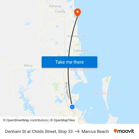 Denham St at Childs Street, Stop 33 to Marcus Beach map