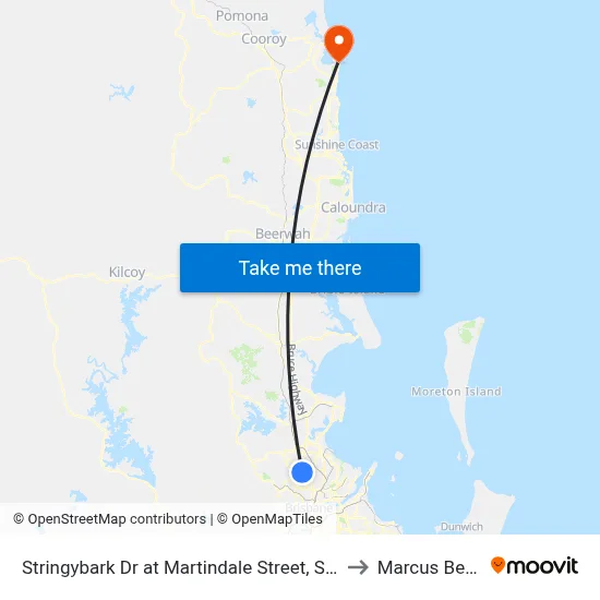 Stringybark Dr at Martindale Street, Stop 47 to Marcus Beach map