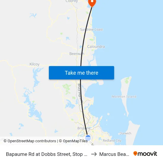 Bapaume Rd at Dobbs Street, Stop 63 to Marcus Beach map