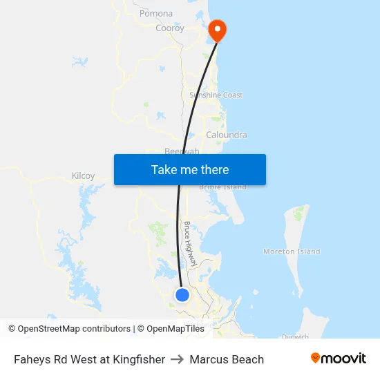 Faheys Rd West at Kingfisher to Marcus Beach map