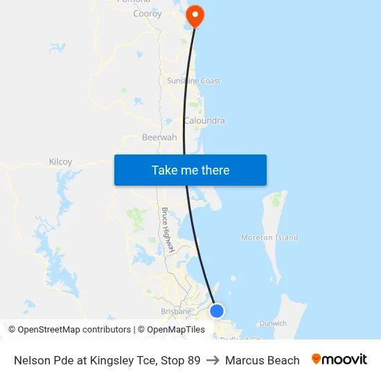 Nelson Pde at Kingsley Tce, Stop 89 to Marcus Beach map