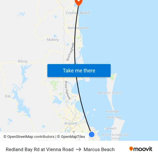 Redland Bay Rd at Vienna Road to Marcus Beach map