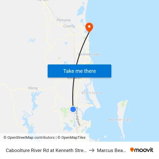 Caboolture River Rd at Kenneth Street to Marcus Beach map