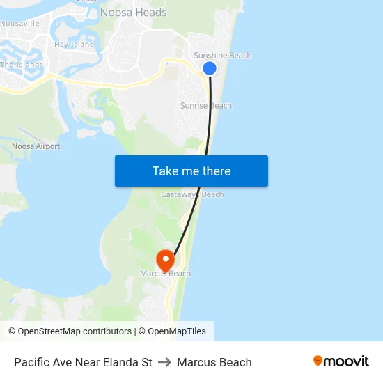 Pacific Ave Near Elanda St to Marcus Beach map