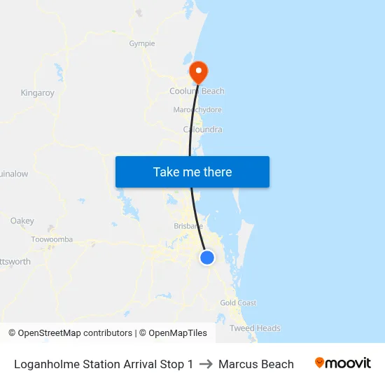 Loganholme Station Arrival Stop 1 to Marcus Beach map