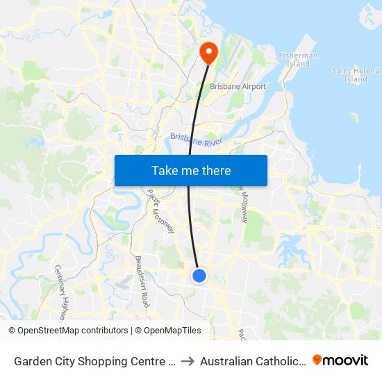 Garden City Shopping Centre Station, Stop D to Australian Catholic University map