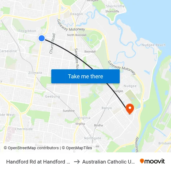 Handford Rd at Handford - Roghan to Australian Catholic University map