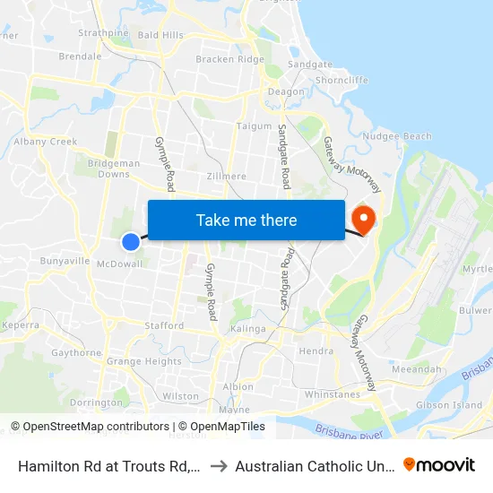 Hamilton Rd at Trouts Rd, Stop 46 to Australian Catholic University map