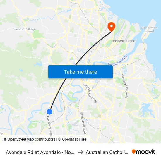 Avondale Rd at Avondale - Northbrook, Stop 60 to Australian Catholic University map