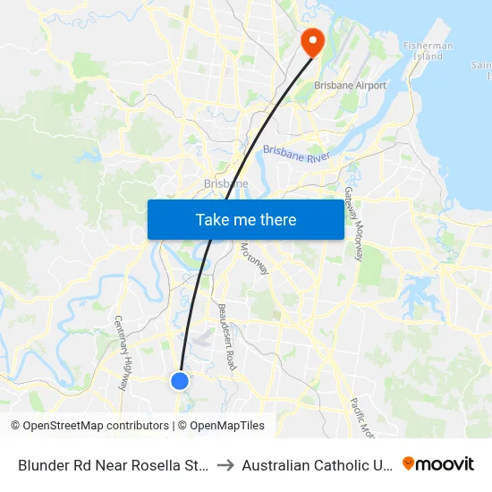 Blunder Rd Near Rosella St, Stop 60a to Australian Catholic University map