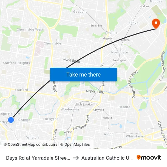 Days Rd at Yarradale Street, Stop 2a to Australian Catholic University map