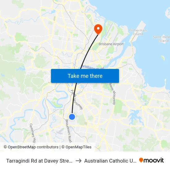 Tarragindi Rd at Davey Street, Stop 40 to Australian Catholic University map