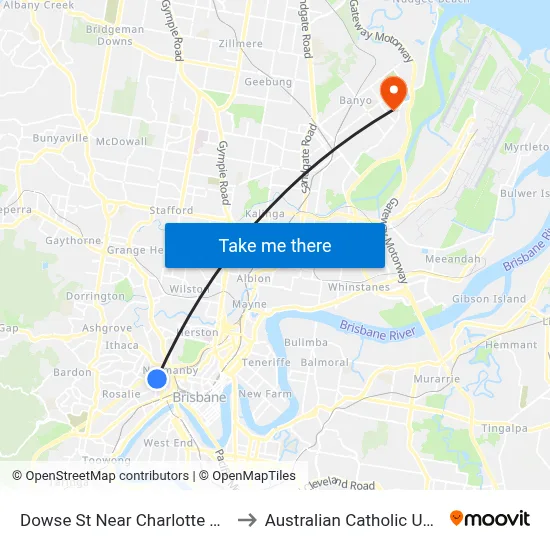 Dowse St Near Charlotte St, Stop 5 to Australian Catholic University map