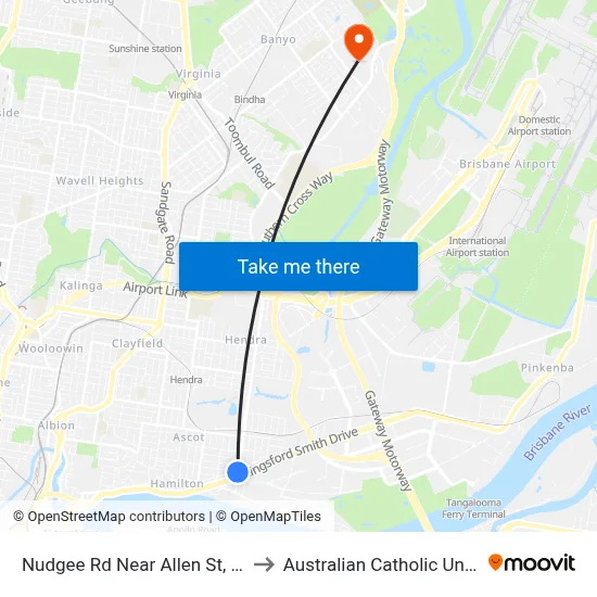 Nudgee Rd Near Allen St, Stop 29 to Australian Catholic University map
