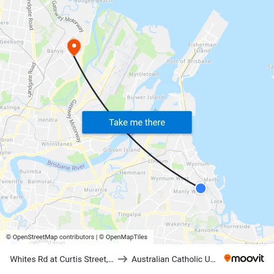 Whites Rd at Curtis Street, Stop 71 to Australian Catholic University map