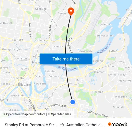 Stanley Rd at Pembroke Street, Stop 42 to Australian Catholic University map