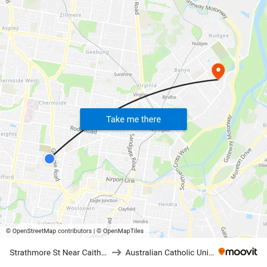 Strathmore St Near Caithness St to Australian Catholic University map
