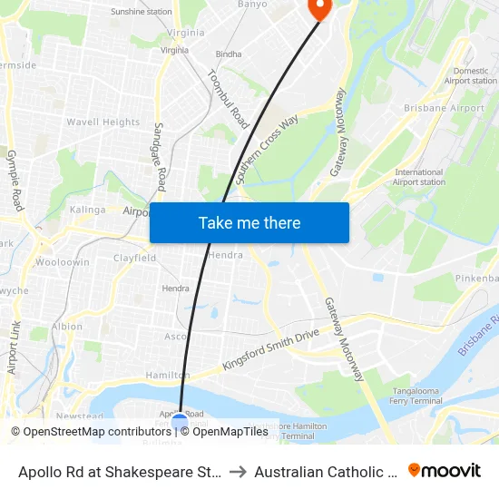 Apollo Rd at Shakespeare Street, Stop 39 to Australian Catholic University map