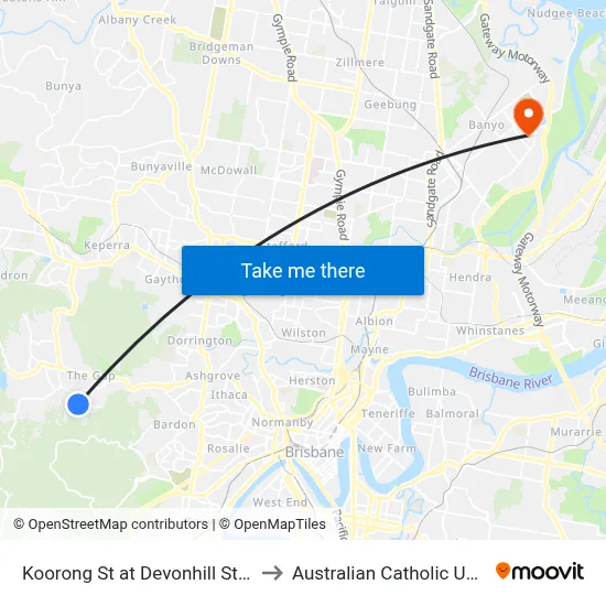 Koorong St at Devonhill St, Stop 37 to Australian Catholic University map