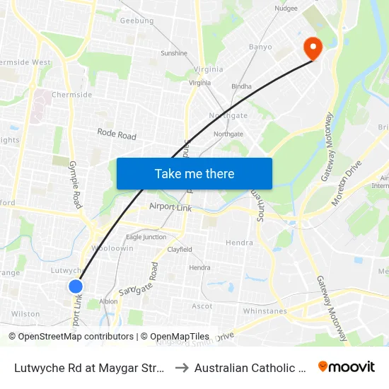 Lutwyche Rd at Maygar Street, Stop 17 to Australian Catholic University map