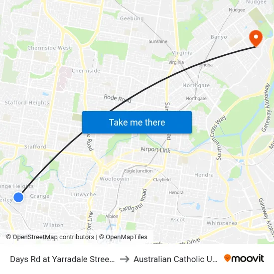 Days Rd at Yarradale Street, Stop 2a to Australian Catholic University map